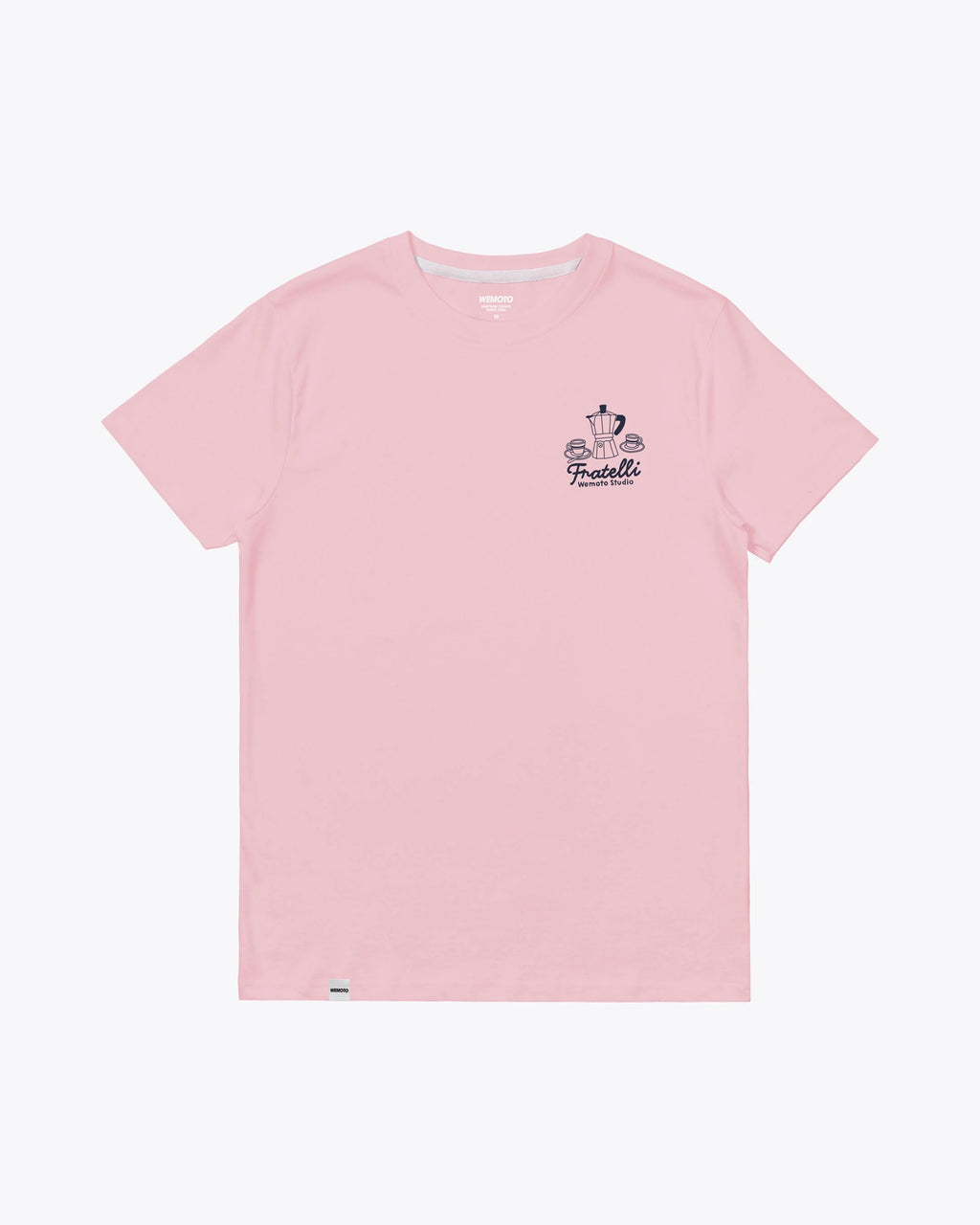WEMOTO Fratelli TEE Cotton PINK: وردي تيشيرت للرجال