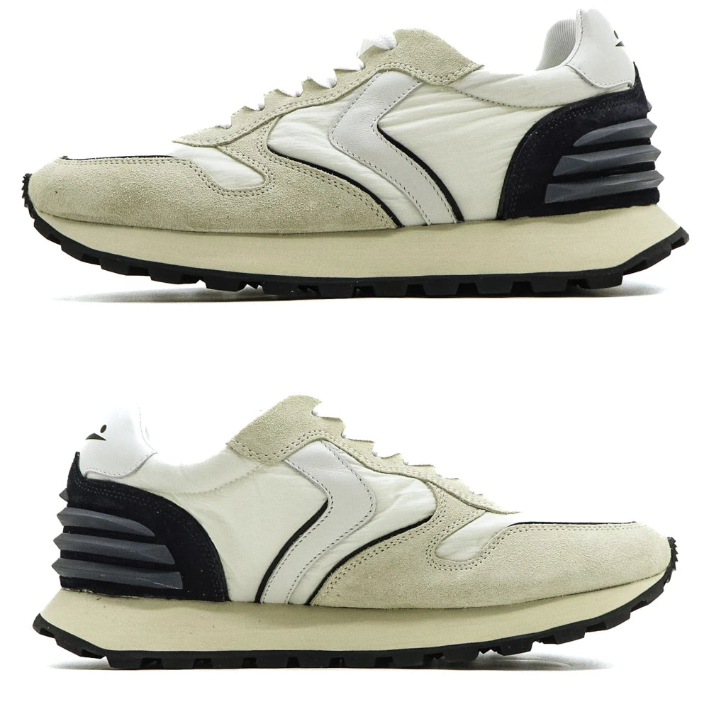 VOILE BLANCHE Paris Power MAN Suede/nylon OFF White-blue: синий кроссовки для мужчин