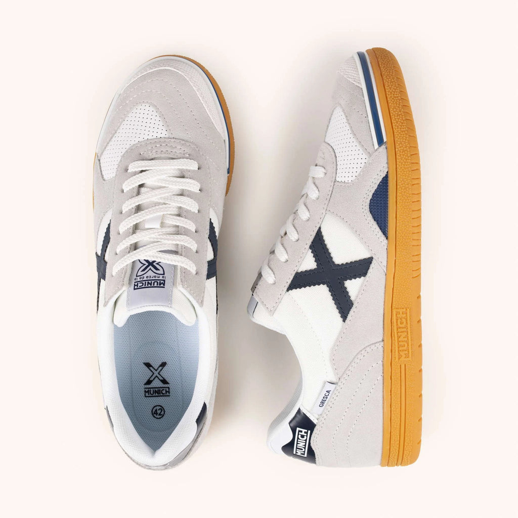 MUNICH Gresca XLS 327: white trainers for men