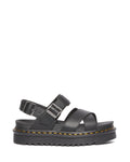 DR. MARTENS VOSS II: black sandals for women