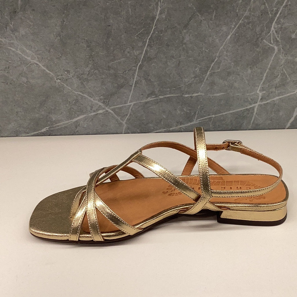 CHIE MIHARA TEU: gold sandals for women