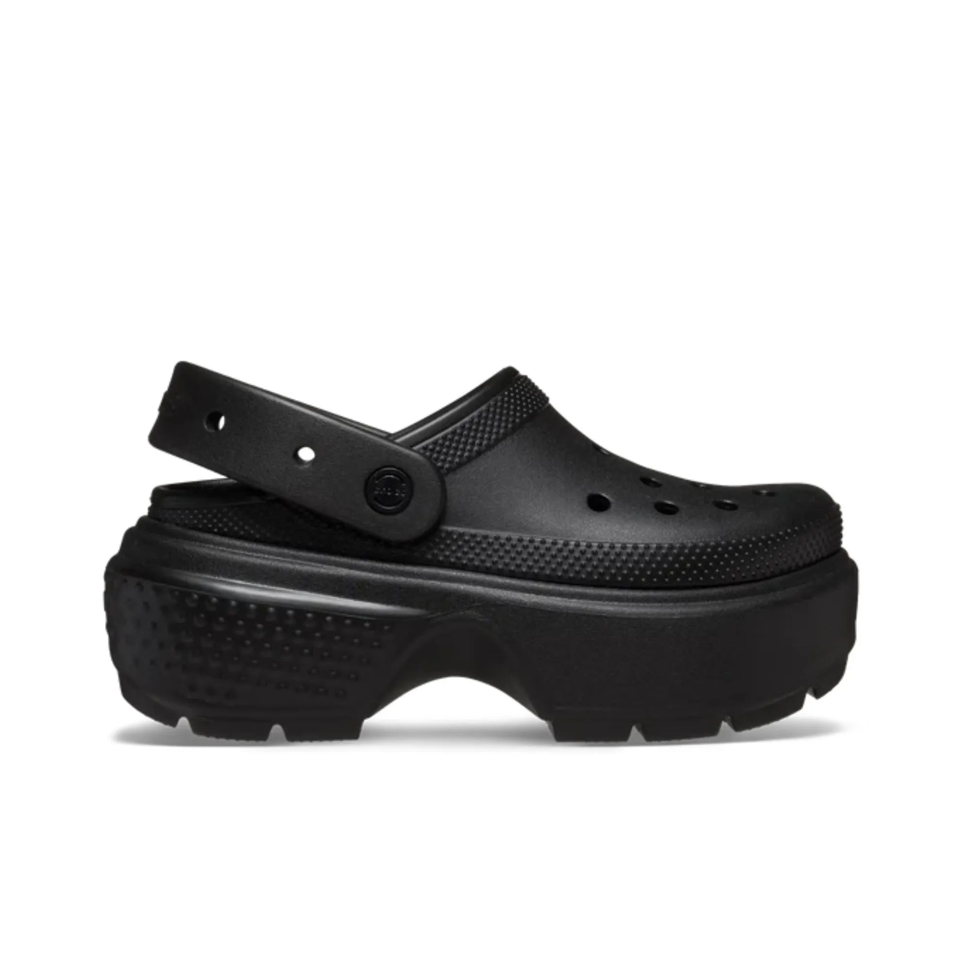CROCS Stomp CLOG Black: black clogs for women