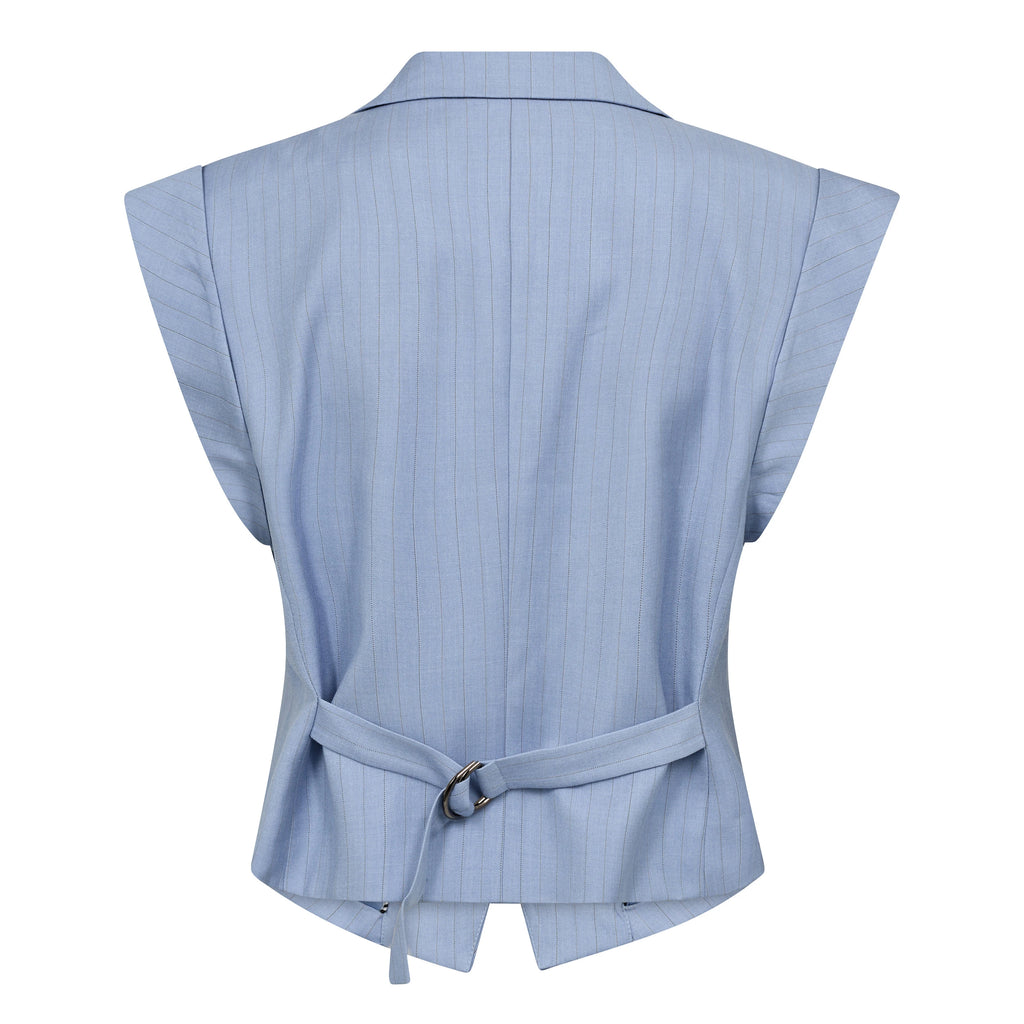 COCOUTURE Kianacc PIN VEST PALE BLUE: niebieski kurtka dla kobiet