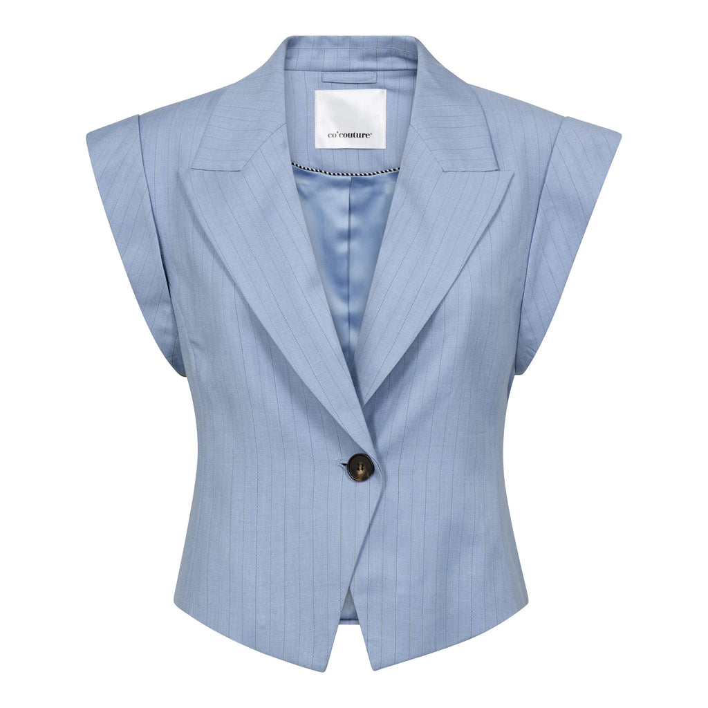 COCOUTURE Kianacc PIN VEST PALE BLUE: niebieski kurtka dla kobiet