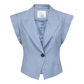 COCOUTURE Kianacc PIN VEST PALE BLUE: niebieski kurtka dla kobiet