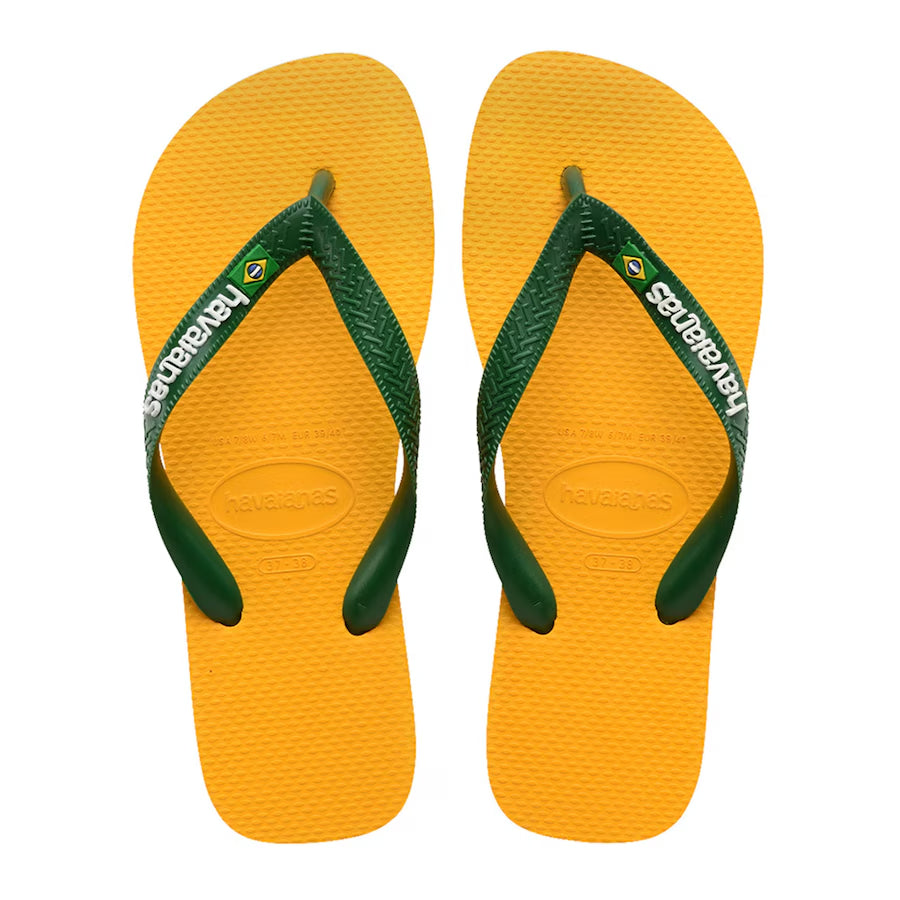 HAVAIANAS | CHANCLAS | UNISEX | BRASIL LOGO POP/YELLOW | AMARILLO