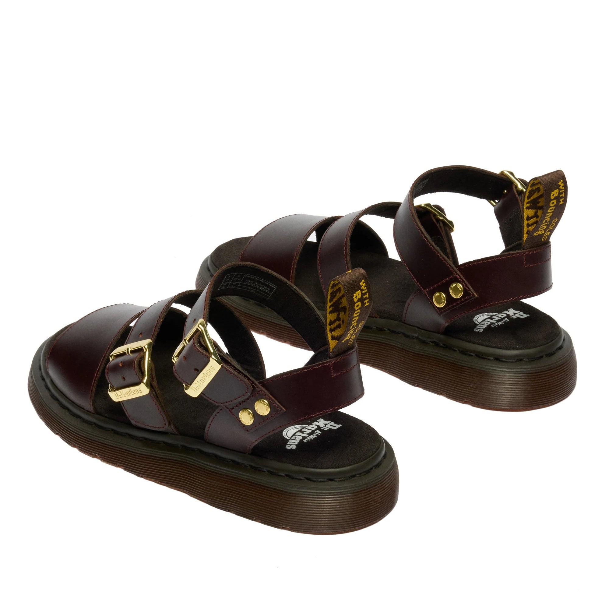 DR. MARTENS Gryphon Strap Sandal: burdeos sandals for women