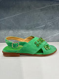 PONS QUINTANA TINA KIWI: green sandals for women