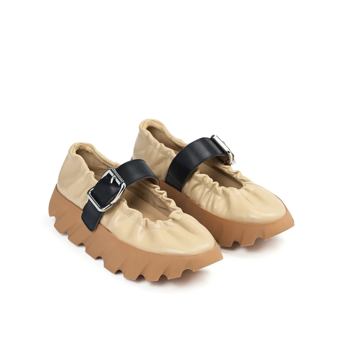 4CCCCEES TURA COVE SKIN: beige ballet flats for women