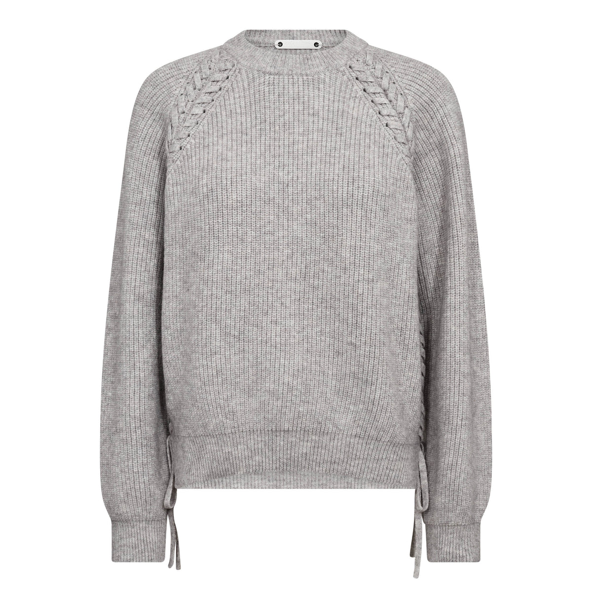 COCOUTURE Rowcc Braid String KNIT GREY Melange: グレー ニット レディース
