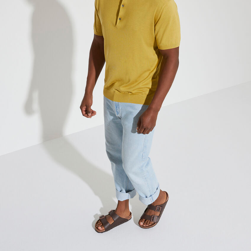 BIRKENSTOCK Arizona Birko-flor Dark Brown, brown sandals unisex at Tascón