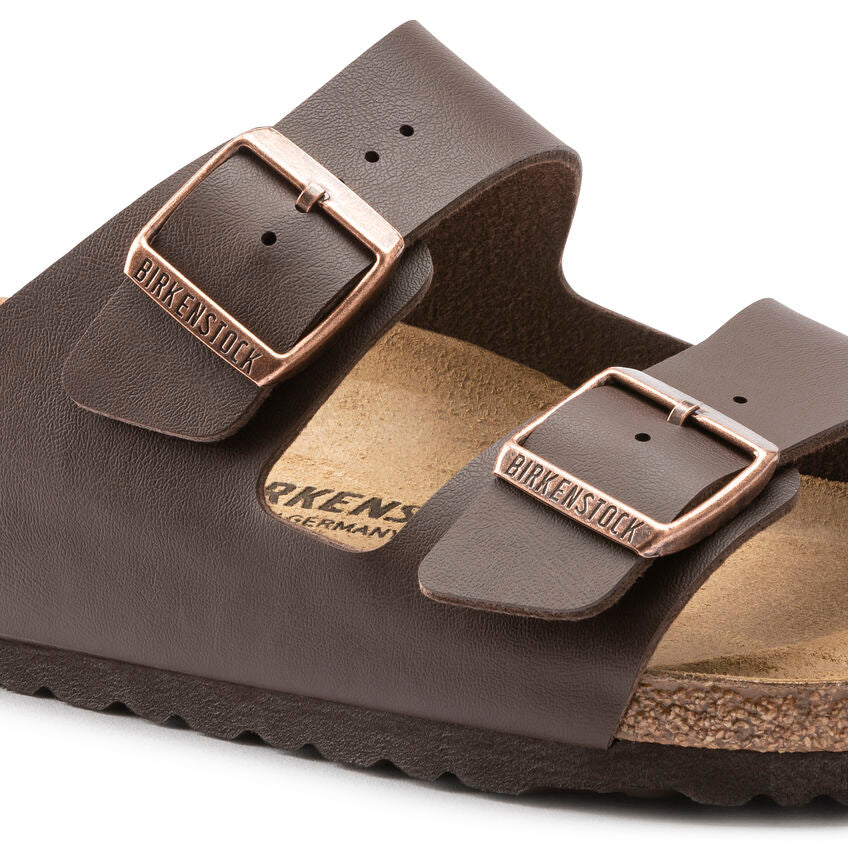 BIRKENSTOCK Arizona Birko-flor Dark Brown, brown sandals unisex at Tascón