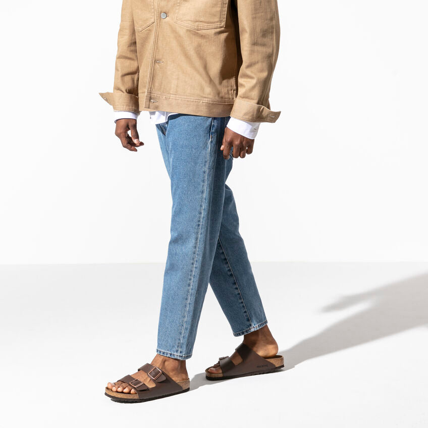 BIRKENSTOCK Arizona Birko-flor Dark Brown, brown sandals unisex at Tascón