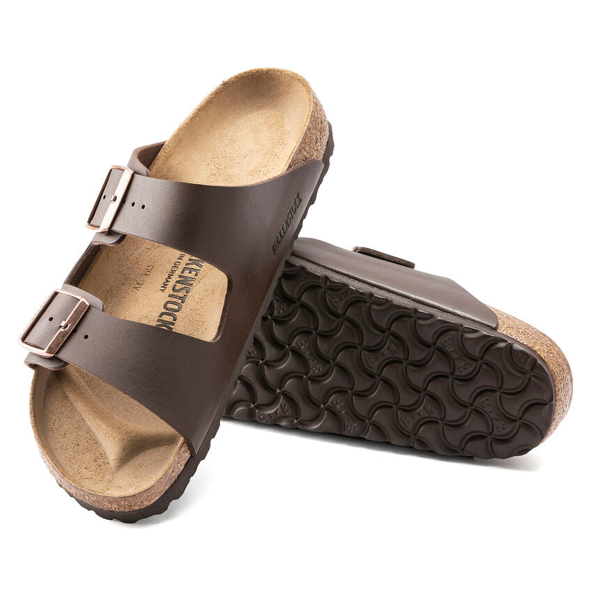 BIRKENSTOCK Arizona Birko-flor Dark Brown, brown sandals unisex at Tascón