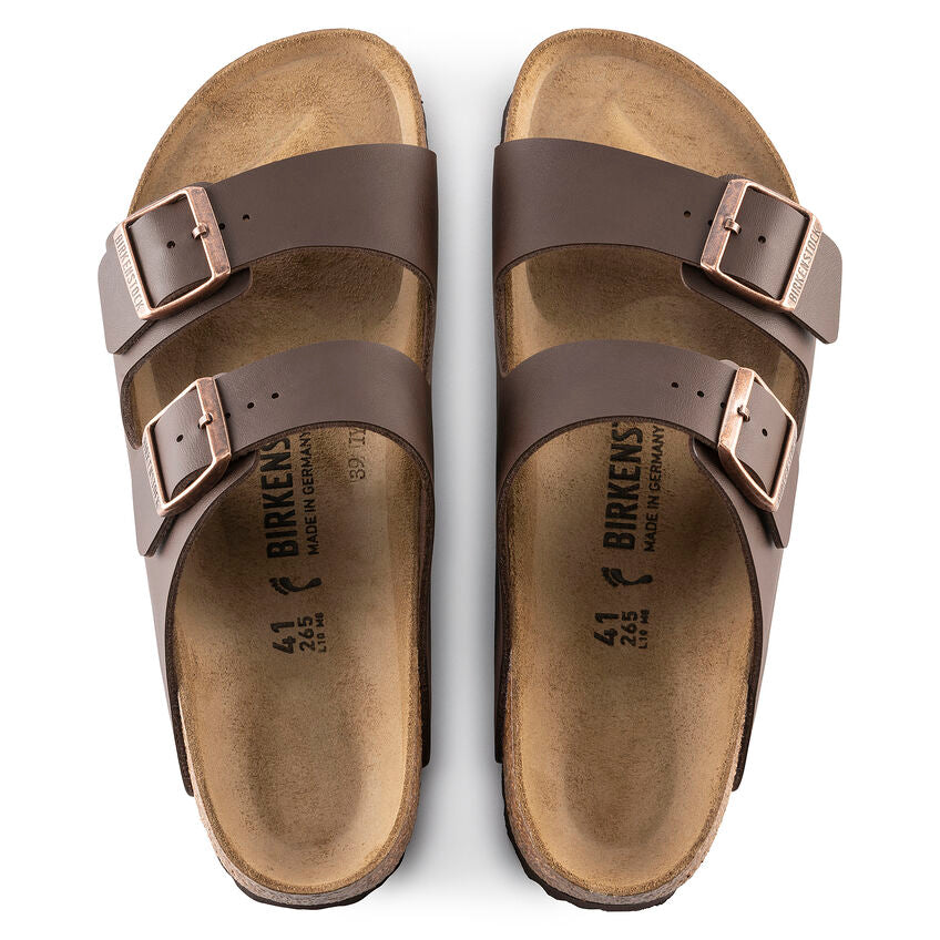 BIRKENSTOCK Arizona Birko-flor Dark Brown, brown sandals unisex at Tascón