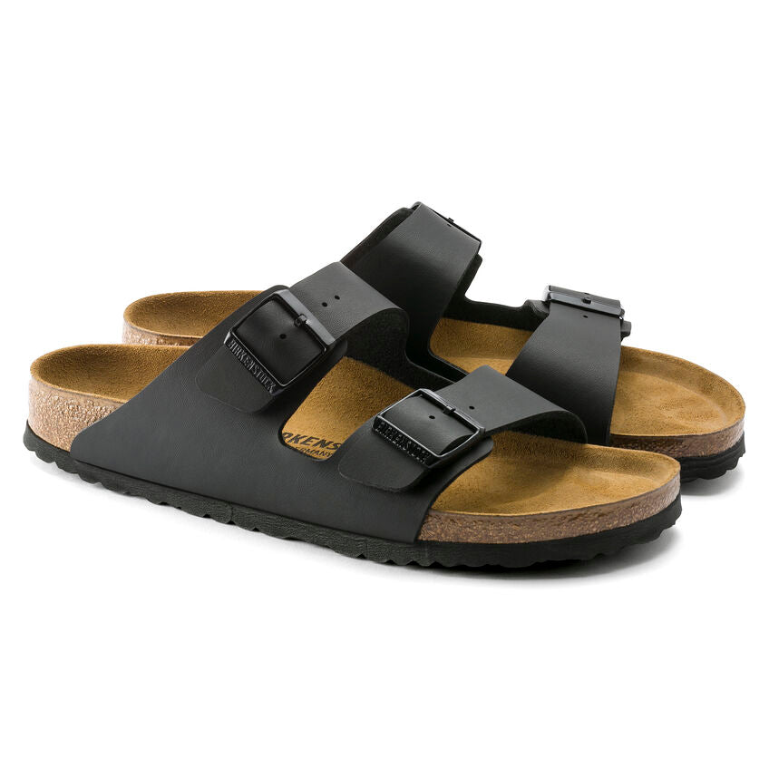 BIRKENSTOCK Arizona Birko-flor Black, черный сандалии унисекс в Tascón