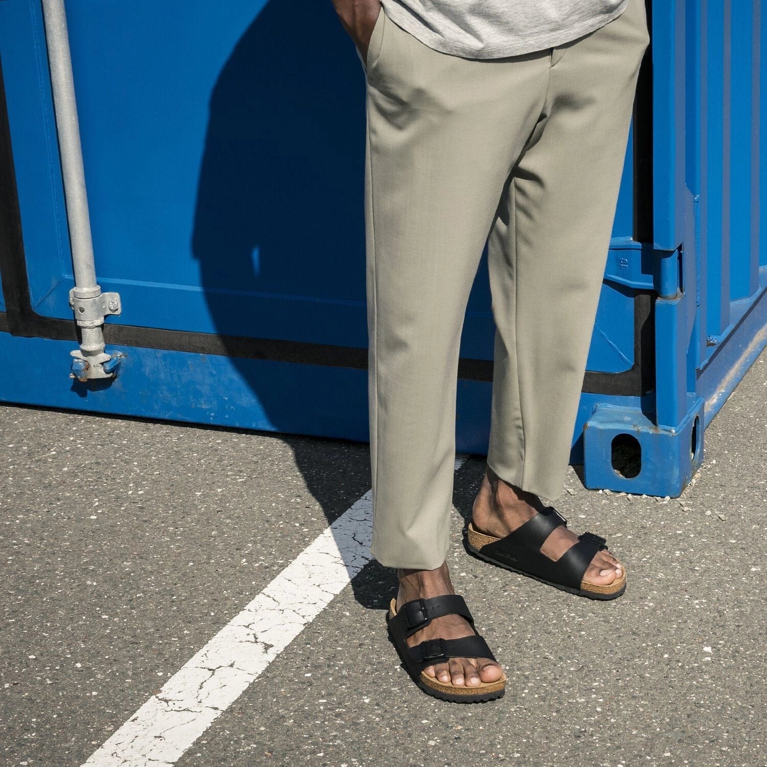 BIRKENSTOCK Arizona BS Negro Narrow: черный сандалии унисекс