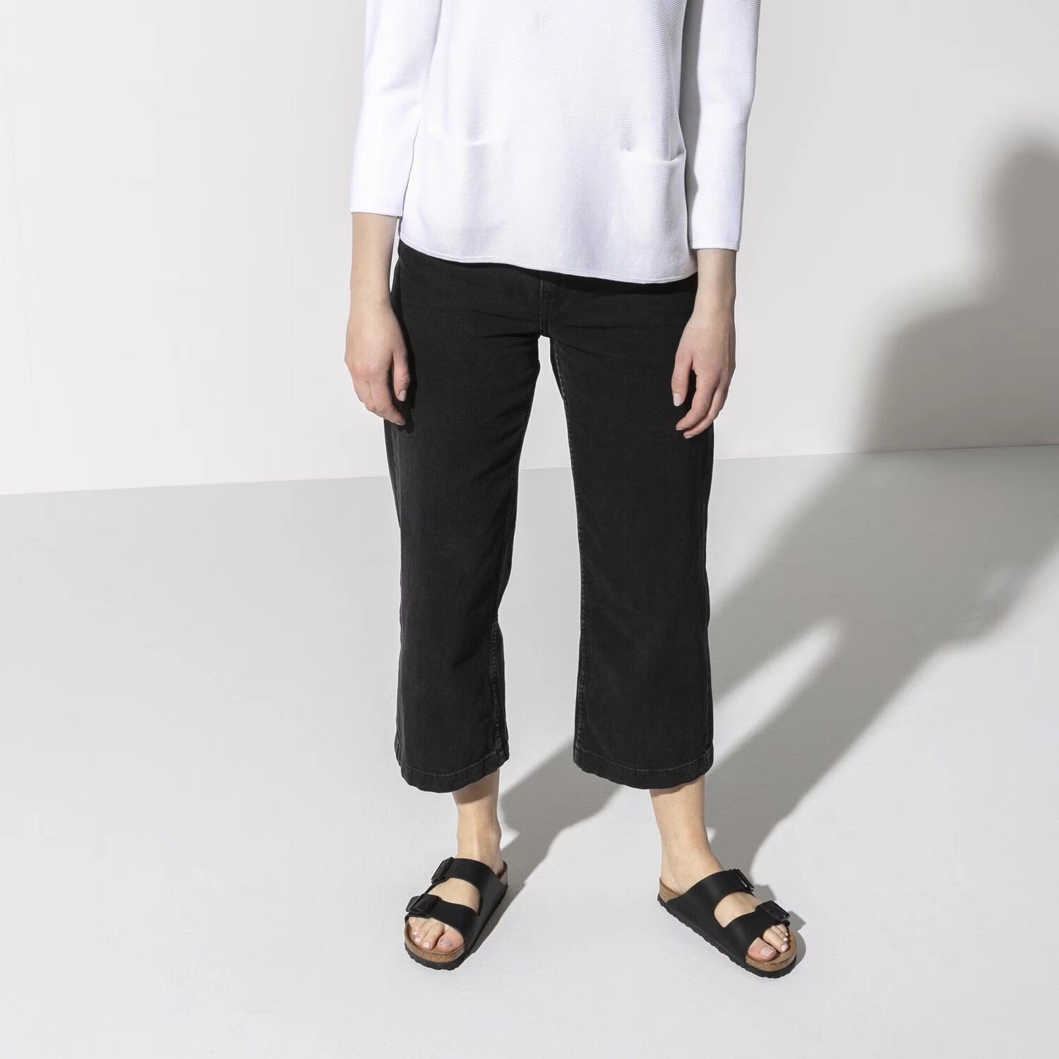 BIRKENSTOCK Arizona BS Negro Narrow: черный сандалии унисекс