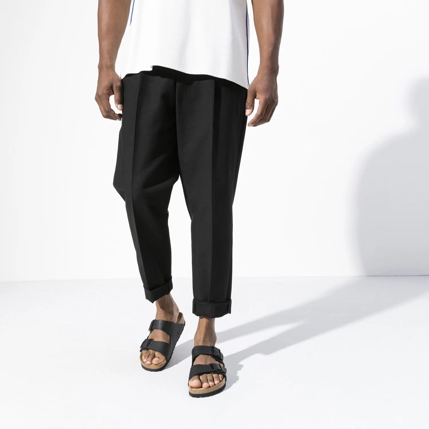 BIRKENSTOCK Arizona BS Negro Narrow: черный сандалии унисекс