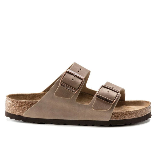 BIRKENSTOCK Arizona Plantilla Blanda Cuero Engrasado Light Brown, коричневий сандалі для жінок у Tascón