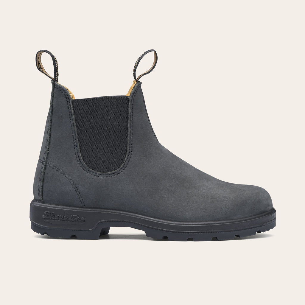 BLUNDSTONE BOTA Chelsea Icónica Negro Rústico: black ankle boots unisex