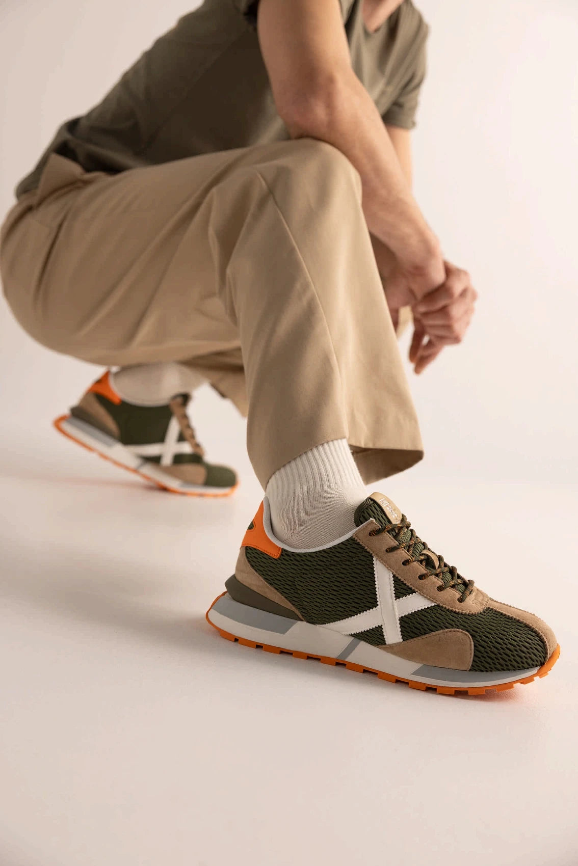 MUNICH Sapporo CLUB 198: green trainers for men