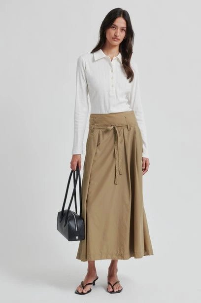 SECOND FEMALE Amari Skirt: beige skirt for women