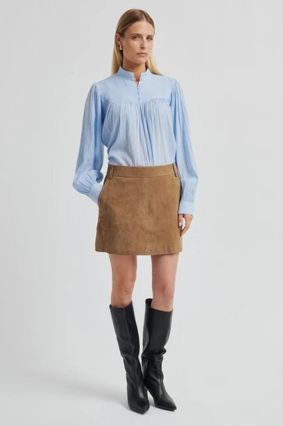 SECOND FEMALE Halogen BLUE: blue shirt for women