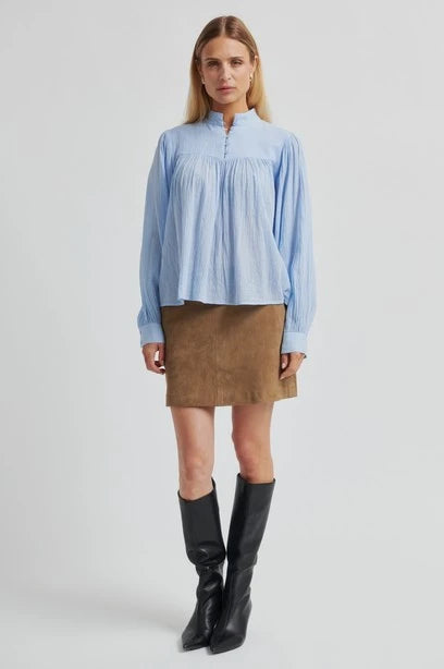SECOND FEMALE Halogen BLUE: blue shirt for women
