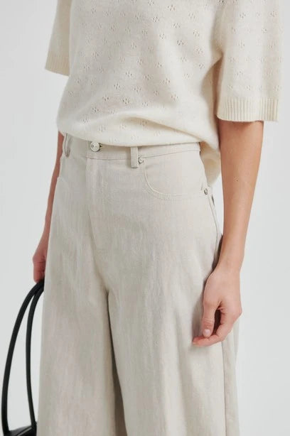 SECOND FEMALE Bacoli Barrel Trousers: beige trousers for women