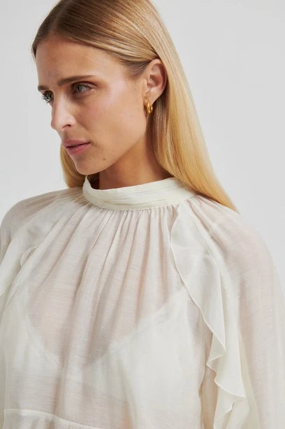 SECOND FEMALE NAJE Frill Blouse: white shirt for women