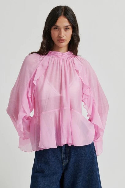 SECOND FEMALE NAJE Frill Blouse: white shirt for women