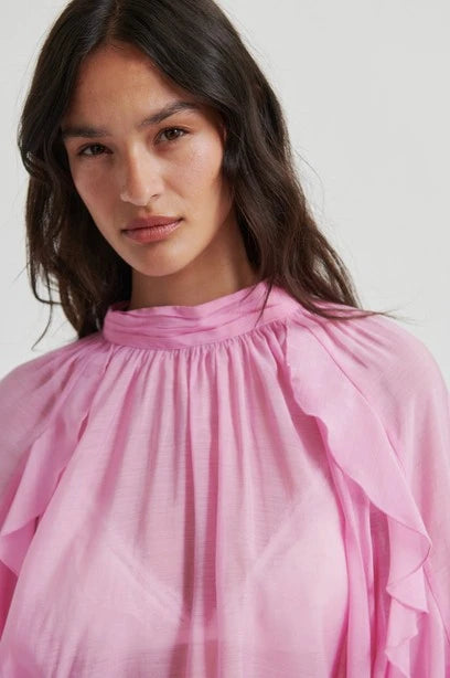 SECOND FEMALE NAJE Frill Blouse: white shirt for women