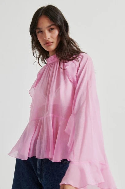 SECOND FEMALE NAJE Frill Blouse: white shirt for women