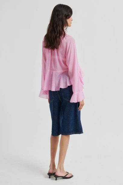 SECOND FEMALE NAJE Frill Blouse: white shirt for women