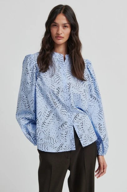 SECOND FEMALE Livina Shirt: blue shirt for women