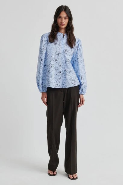 SECOND FEMALE Livina Shirt: blau camisa per a dona