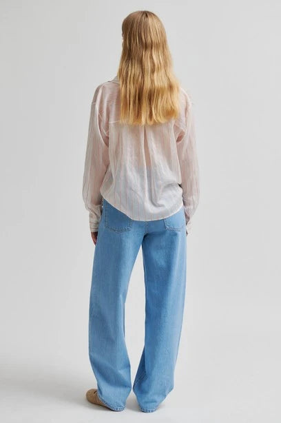 SECOND FEMALE Chevy Twist Shirt Cream PUFF: beżowy bluzka dla kobiet