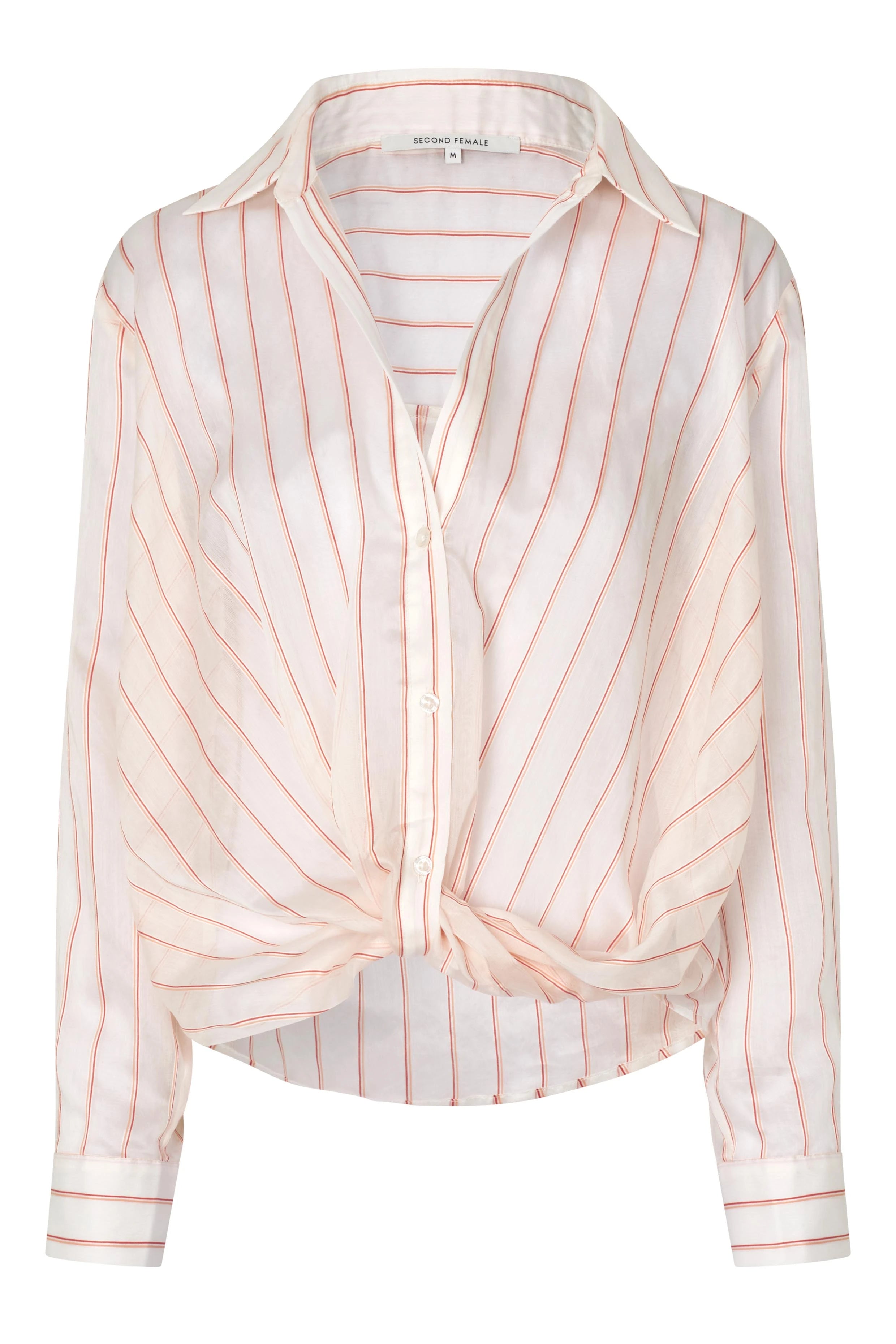 SECOND FEMALE Chevy Twist Shirt Cream PUFF: beżowy bluzka dla kobiet