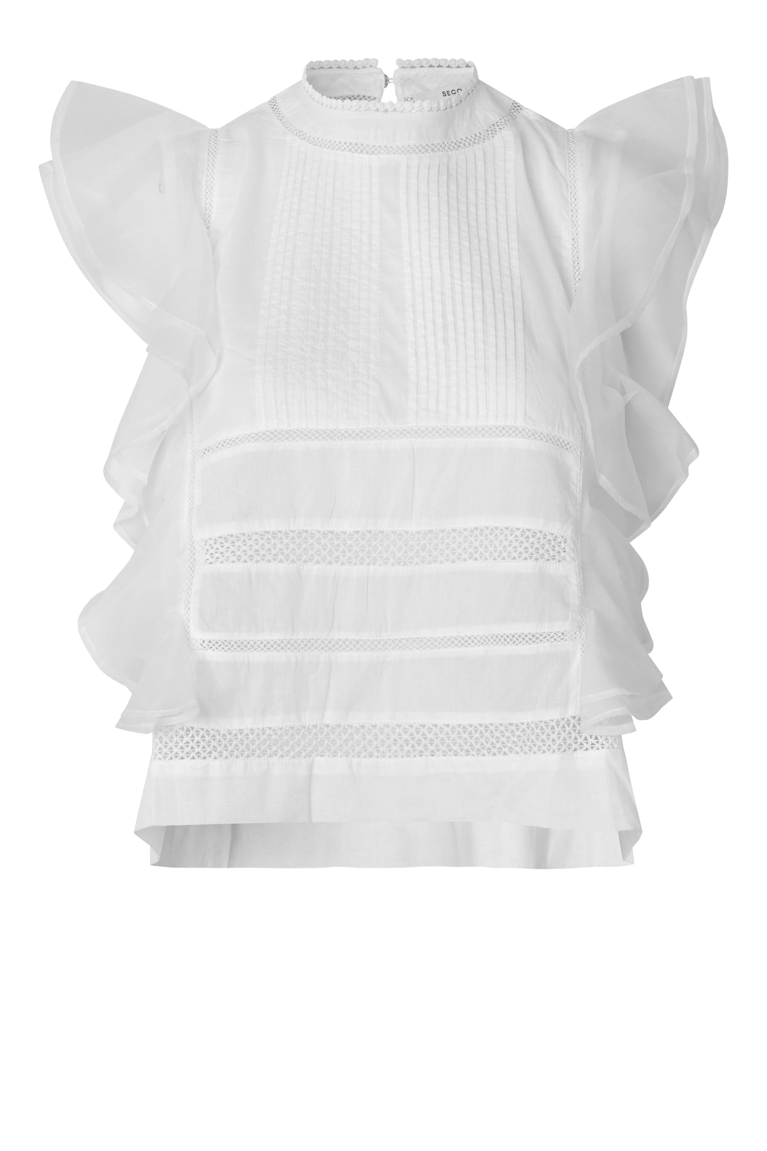 SECOND FEMALE Kristell TOP White: white blouse for women
