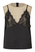 SECOND FEMALE Gracea TOP Black: zwart blouse voor dames