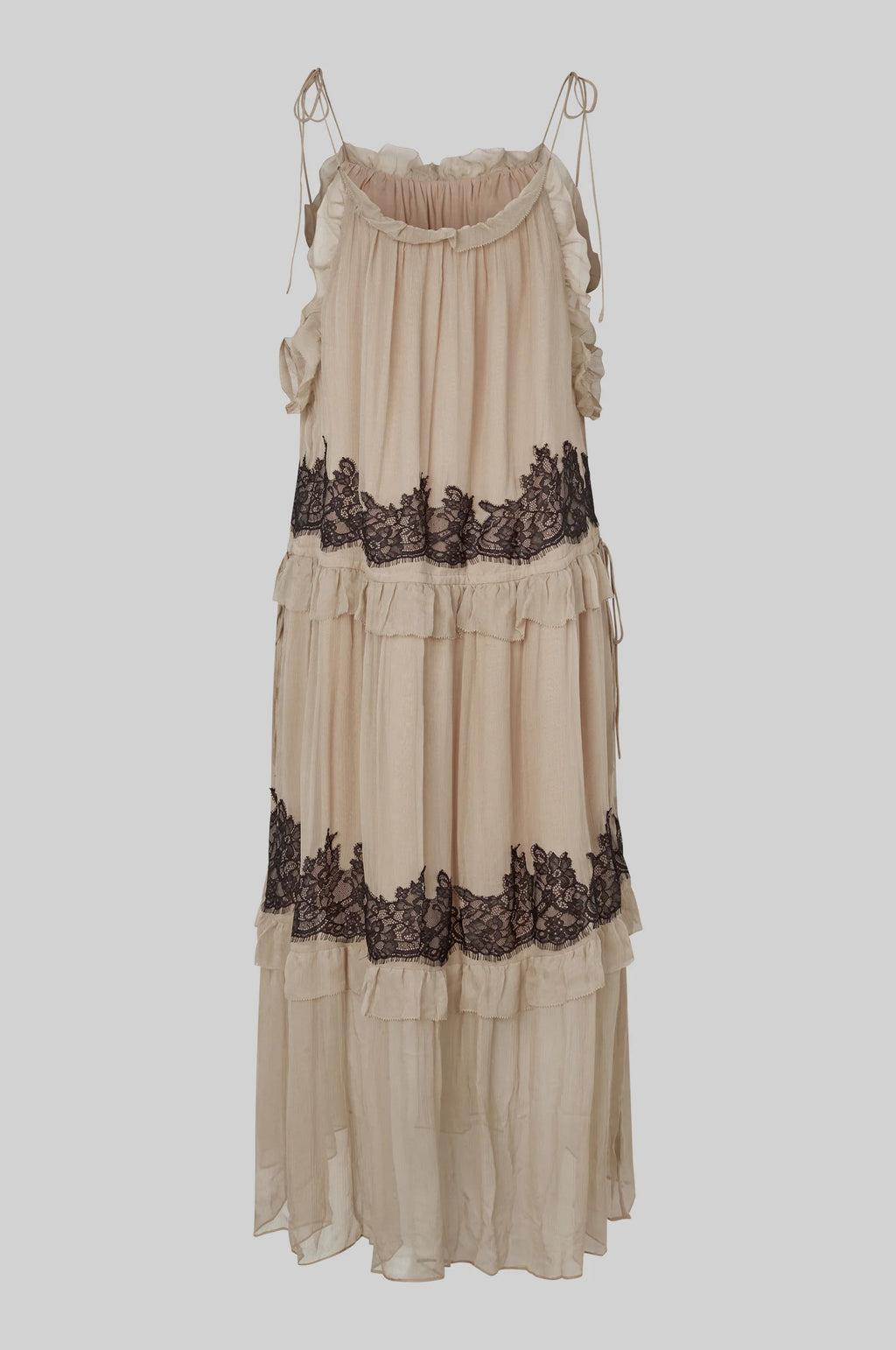 SECOND FEMALE Lynda MAXY Dress Plaza Taupe: бежевий сукня для жінок