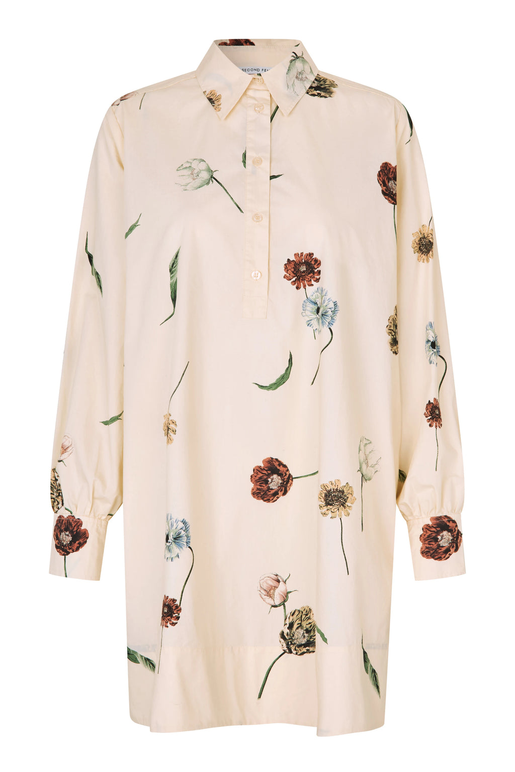 SECOND FEMALE Floco Tunic Dress: beige dress for women