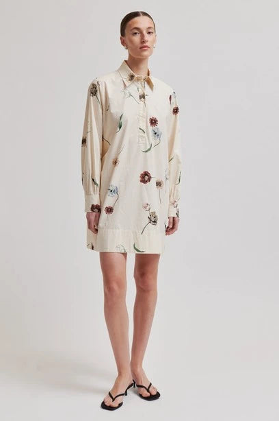 SECOND FEMALE Floco Tunic Dress: бежевий сукня для жінок