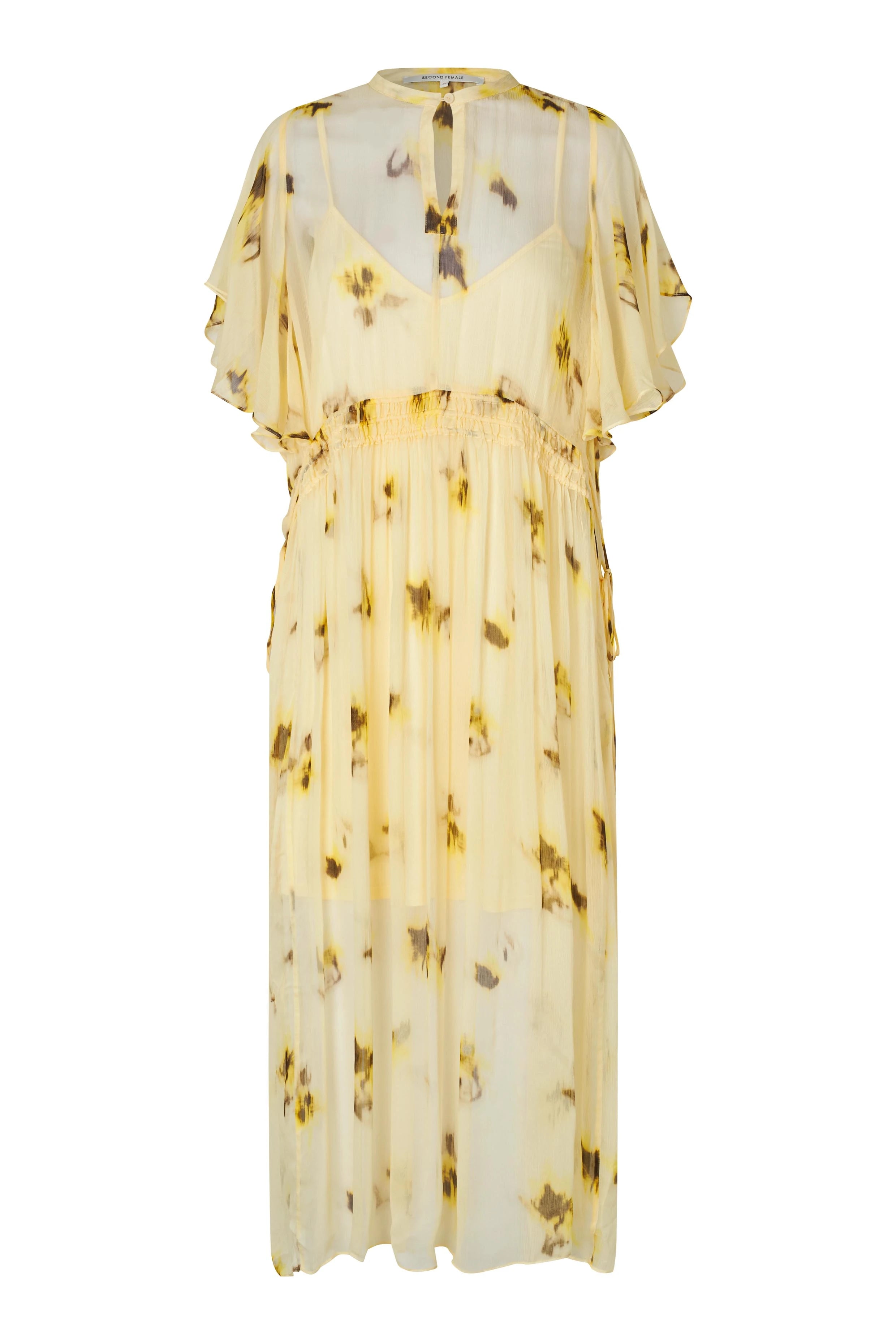 SECOND FEMALE Mirage Dress Alabaster Gleam: amarillo dress for women