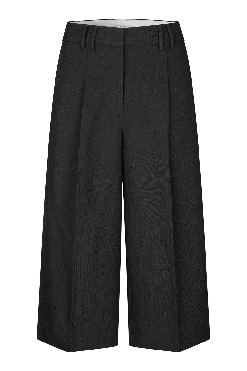SECOND FEMALE | PANTALONES | MUJER | SELLA CROPPED TROUSERS BLACK | NEGRO