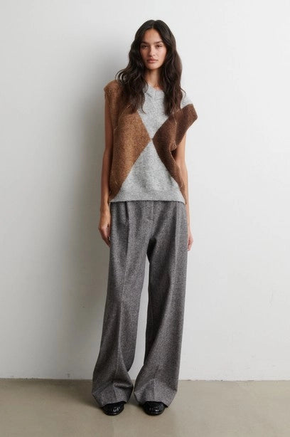 SECOND FEMALE | JERSEYS | MUJER | FORCA KNIT VEST LIGHT GREY MELANGE | MULTICOLOR