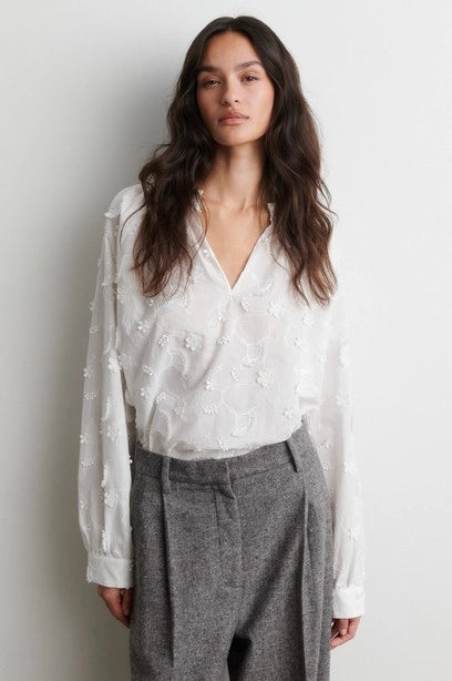 SECOND FEMALE Rosalil Blouse Bright White: blanc camisas pour femme