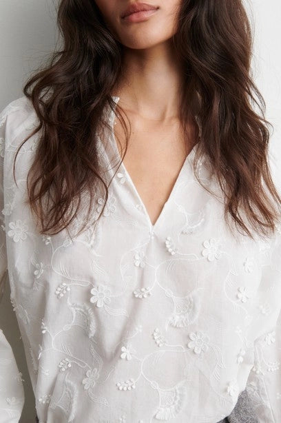 SECOND FEMALE Rosalil Blouse Bright White: blanc camisas pour femme