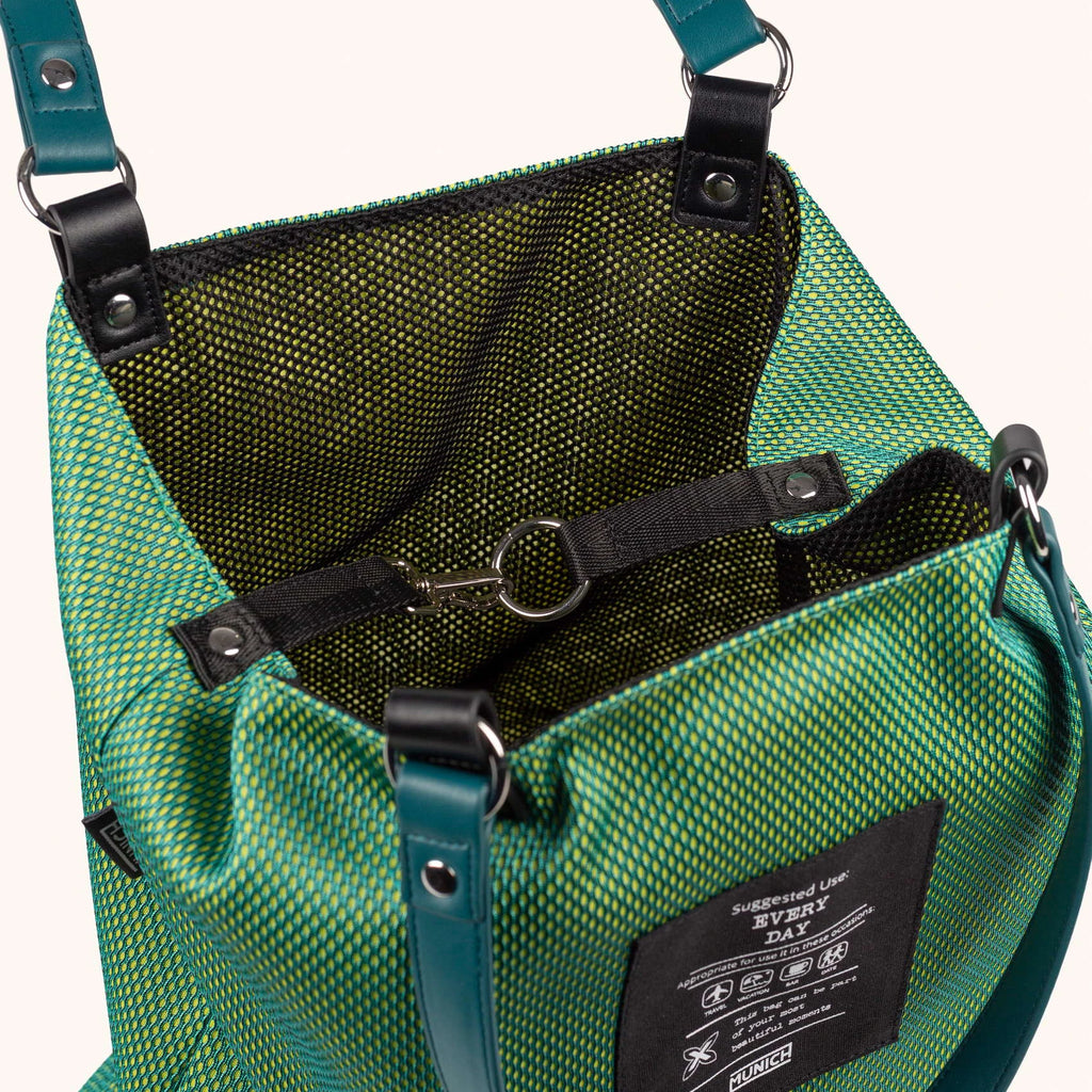 MUNICH GOGO SPIN Reversible TOTE BAG: verd bossa per a dona